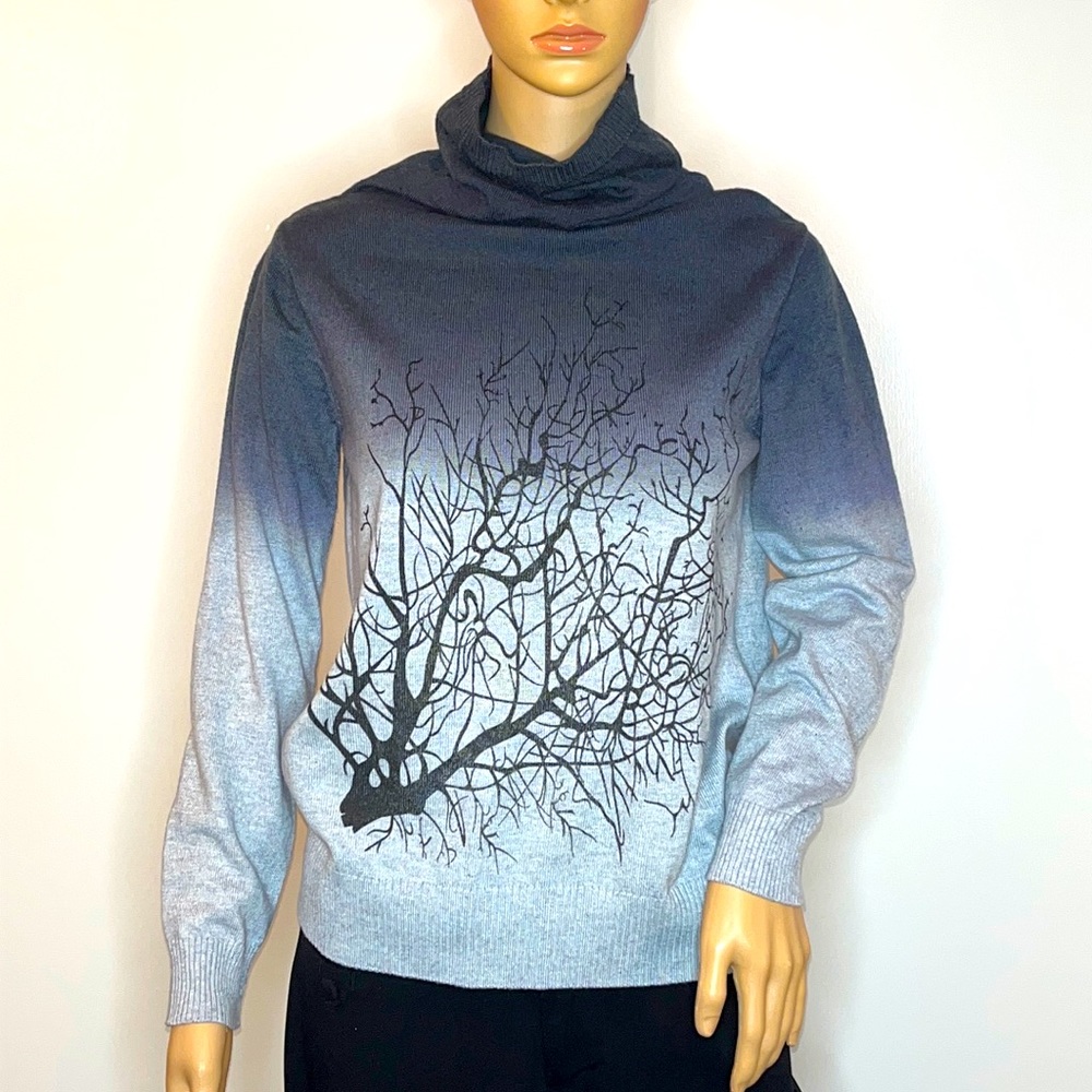 Ombré Turtleneck Women’s Lightweight Sweater